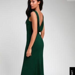 Lulu’s CALL MY NAME GREEN MAXI DRESS